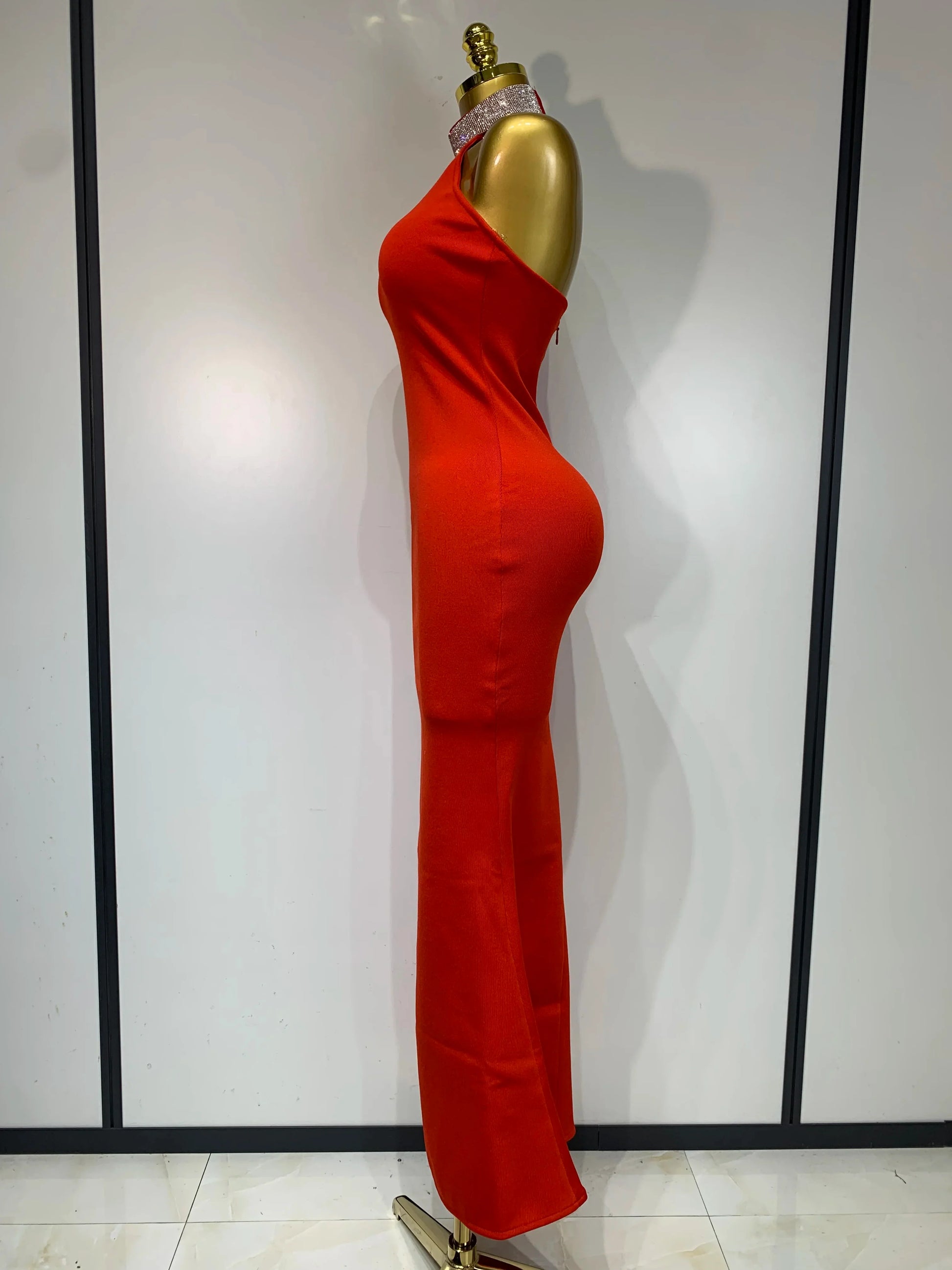 Luxury Birthday Bandage Dress Women 2025 Elegant Red Halter Backless Celebrity Evening Party Wedding Gowns Club Gala Dresses