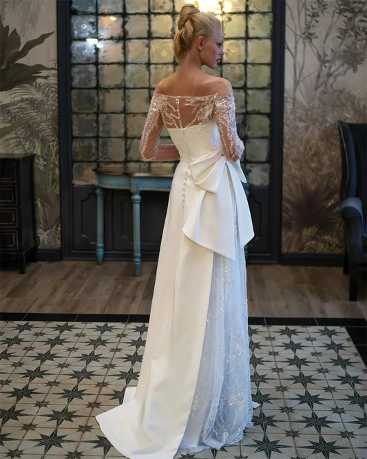 Luxury A-line Wedding Dress 2026 Detachable Sleeves Sequined Lace Princess Bridal Bride Gowns Vestidos De Noiva