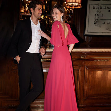 Fashion Evening Dress For Party Deep V Neck Customized Chiffon Prom Dresses 2026 Sexy Formal Dress For Cocktail robes de soirée