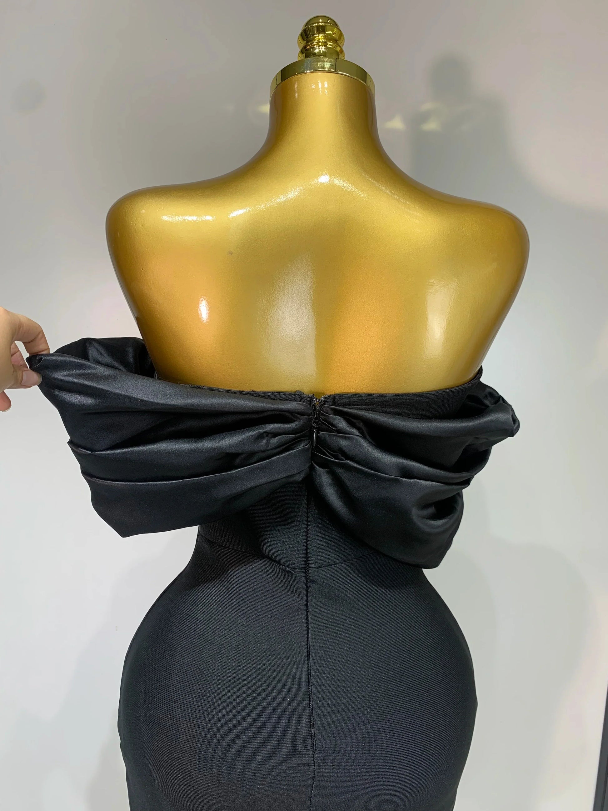 Women Sexy Off Shoulder Satin Patchwork Ruched Bodycon Bandage Dress Elegant wedding Guest Dress Evening Party Birthday Dress