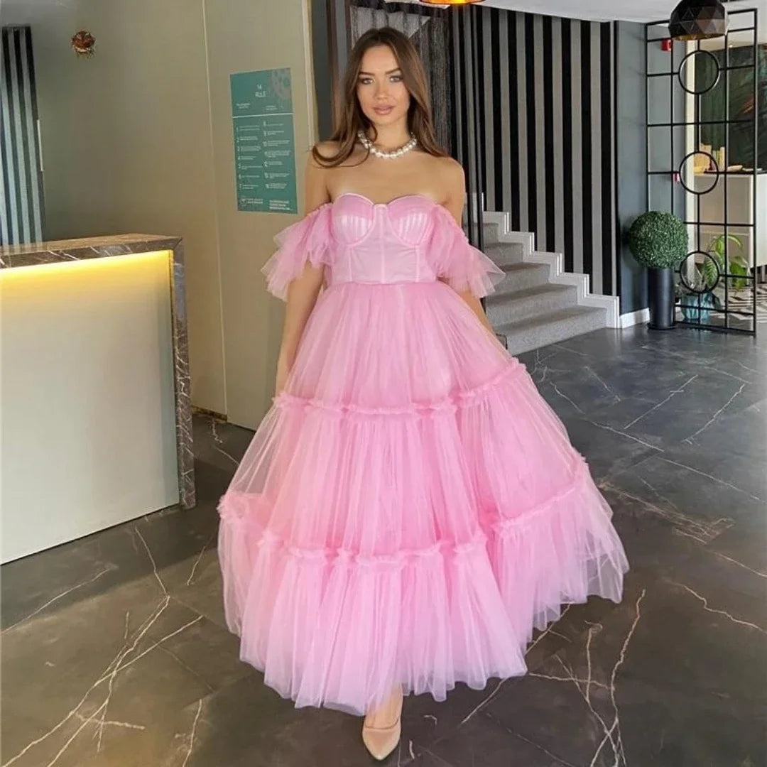Women's Evening Dress 2025 Luxury Simple and Elegant Formal Dress Wedding Long Dresses for Prom Occasion Dresses Customized Pink