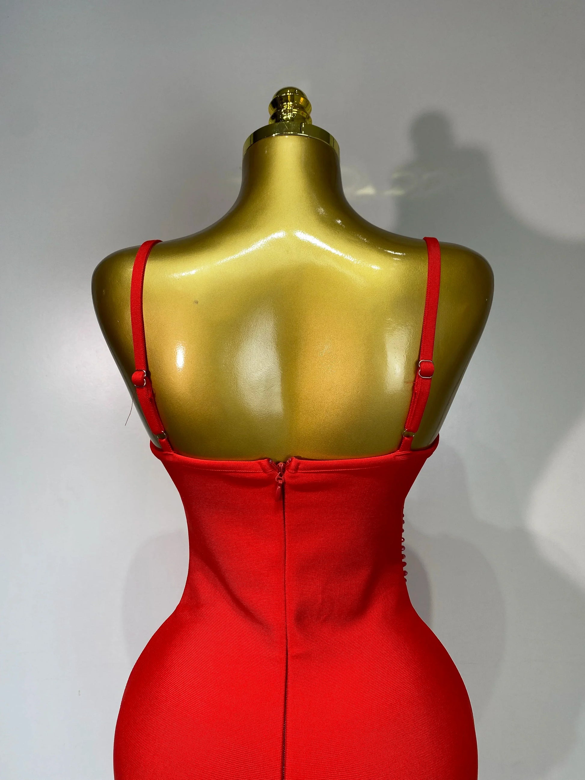 Women Sexy Backless Beading V Neck Bodycon Bandage Dress Club Party Celebrity Elegant Luxury Birthday Dresses Wedding Guest Gown