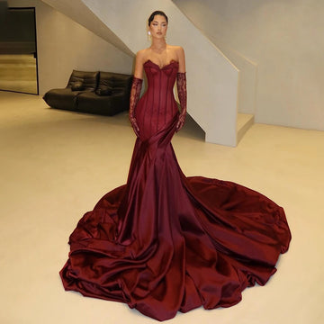 High Quanlity Sweetheart With Lace Wedding Dresses Backless Custom Made Evening Dress vestidos de novia robes de soirée