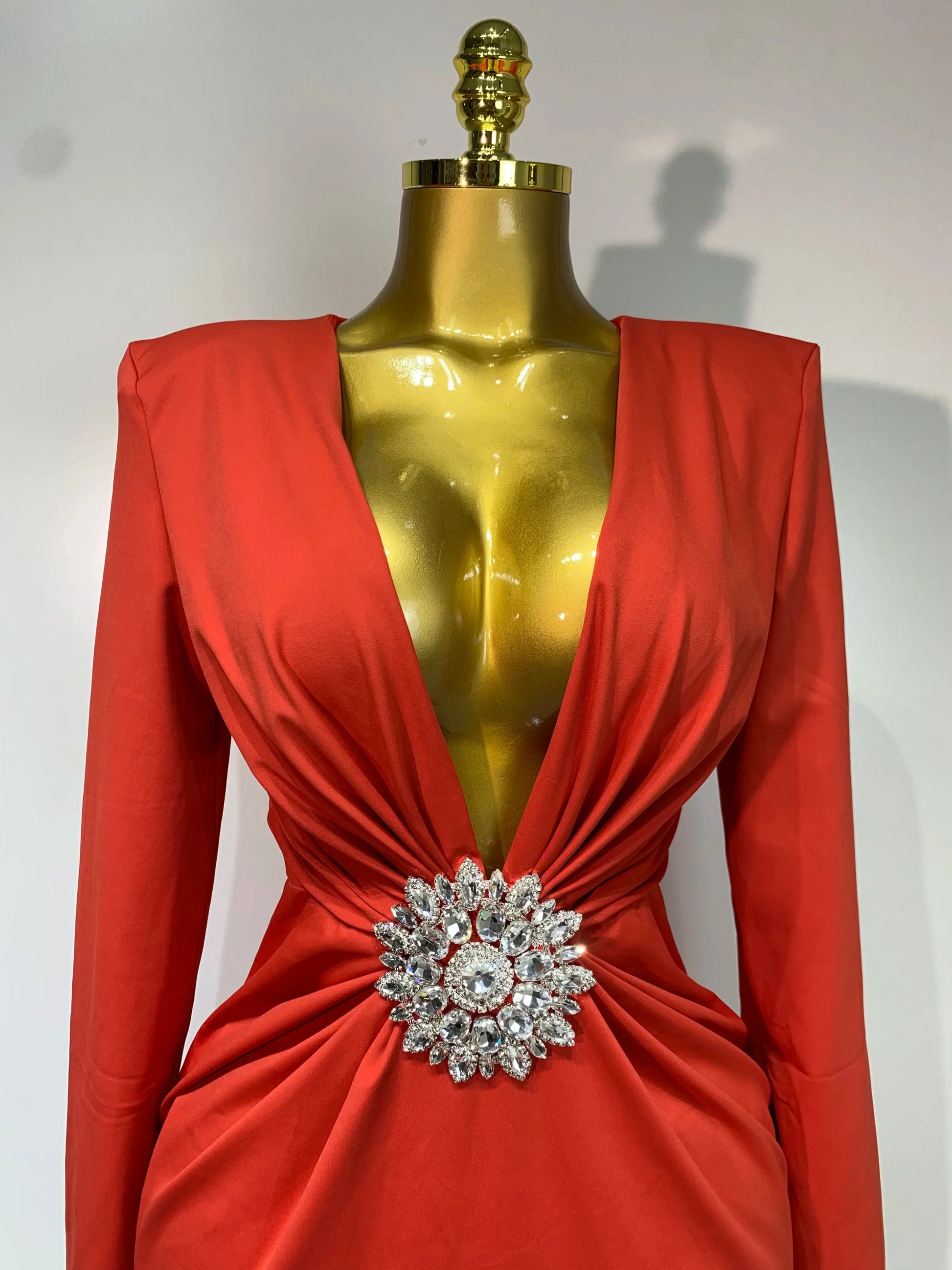 Women Sexy Deep V Neck Long Sleeves Maxi Dresses Celebrity Elegant Evening Party Luxury Birthday Wedding Guest Cocktail Gowns