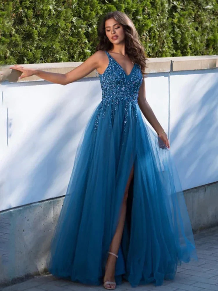 Formal Dresses 2025 Women Evening Dress Dresses for Women Party Wedding Evening Gown Luxury Woman Prom Dreeses Long Customized Blue