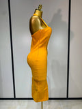 Women Sexy Backless Bandage Midi Dress Fashion Halter Sleeveless Backless Bodycon Club Evening Party Wedding Guest Dresses