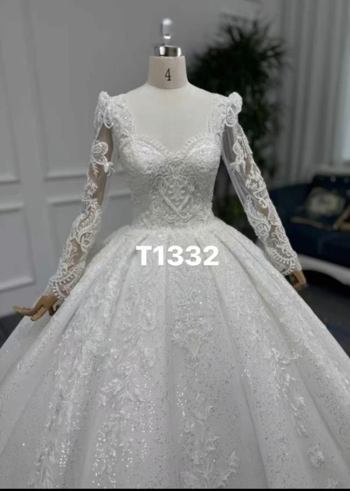 Islamic Ful Lace Muslim Wedding Dress High Neck Long Sleeve Hijab Bridal Dress Elegant Vestidos De Novia