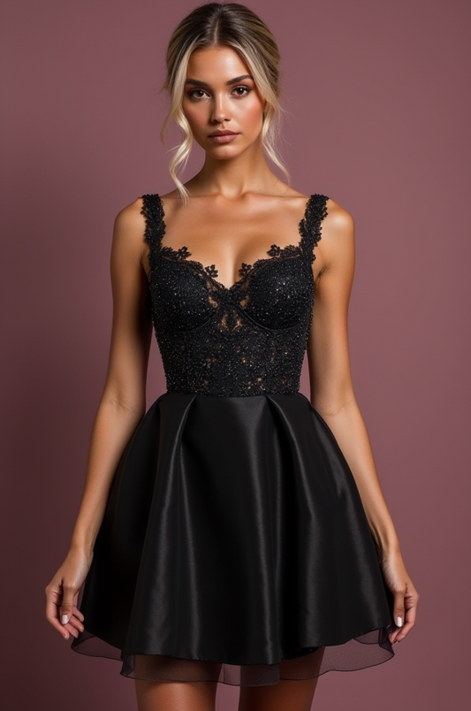 Sexy Black Evening Dress & Prom Gown with High Slit and Off-Shoulder Design