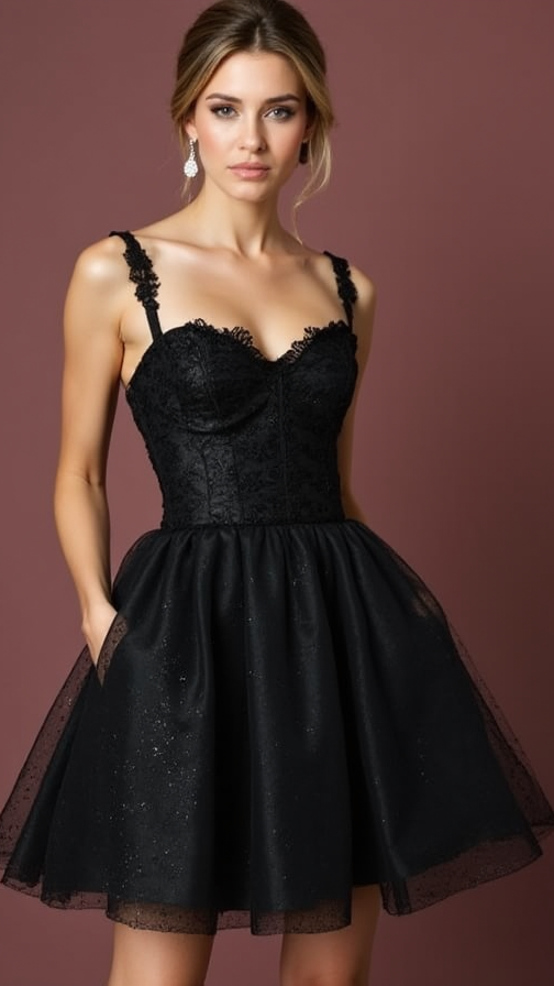 Stunning Black Evening Dress & Prom Dress with Mermaid Fit for a Red Carpet Look