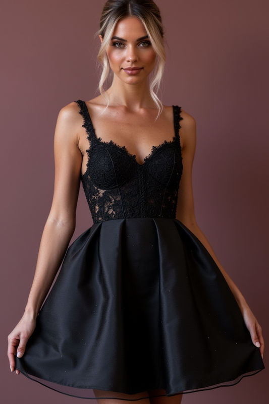 Elegant Black Evening Dress & Prom Dress with Sequins for a Dazzling Party Look