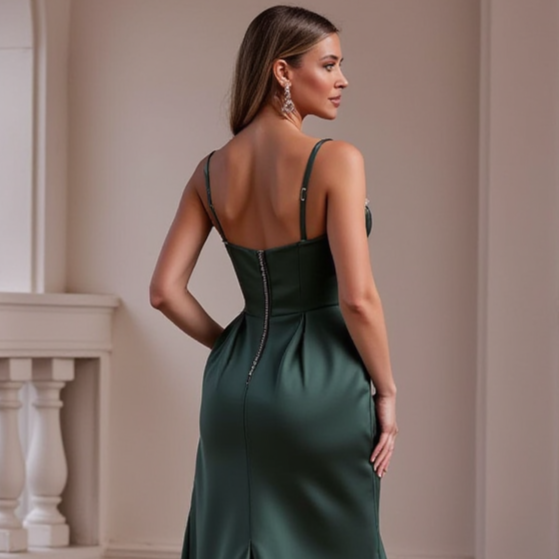 Sexy Evening Dress and Prom Gown with a Backless Design for a Bold and Chic Look