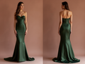 Regal Green Evening Dress & Prom Dress with Long Cape for a Royal Look