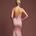Bold Pink Evening Dress & Prom Gown with Asymmetrical Hem for a Trendy Style