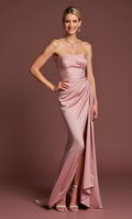 Bold Pink Evening Dress & Prom Gown with Asymmetrical Hem for a Trendy Style