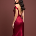 Romantic Red Evening Dress & Prom Dress with Floral Lace and Beaded Waist
