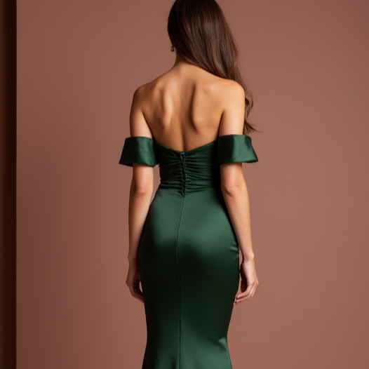 Vintage-Inspired Green Evening Dress & Prom Dress with Beaded Fringe