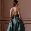Sophisticated Evening Dress and Prom Gown with a Draped Bodice for an Elegant Touch