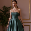 Sophisticated Evening Dress and Prom Gown with a Draped Bodice for an Elegant Touch