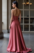 Sexy Pink Evening Dress & Prom Dress with Lace-Up Back for a Stunning Fit