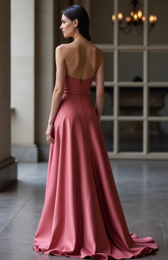Sexy Pink Evening Dress & Prom Dress with Lace-Up Back for a Stunning Fit