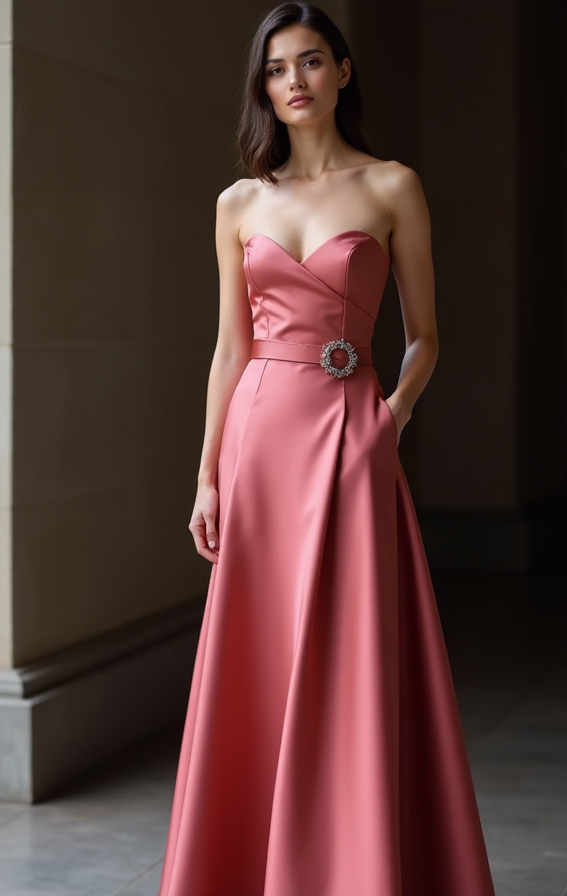 Sexy Pink Evening Dress & Prom Dress with Lace-Up Back for a Stunning Fit