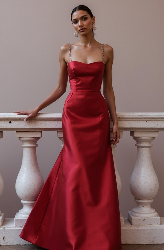 Sophisticated Prom Dress and Evening Gown with a High Neck for a Modest Look